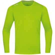 JAKO Sport-Langarmshirt Run 2.0 (100% Polyester, atmungsaktiv) neongrün Herren